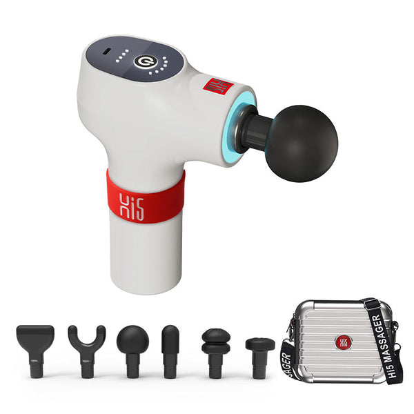 Hi5 FlatHead 4 & 6 Head Fascia Vibrating Massage Gun(Hard Travel Case, - Salon Supplies Direct Hi5 FlatHead 4 & 6 Head Fascia Vibrating Massage Gun(Hard Travel Case, - Salon Supplies Direct