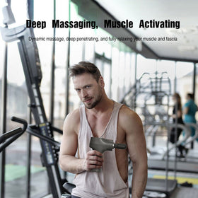 Hi5 FlatHead 4 & 6 Head Fascia Vibrating Massage Gun(Drawstring Pocket, 2 colour options)