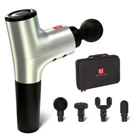 Hi5 Nova-1 Ultra Quiet Deep Tissue Percussion Vibration Massage Device with 6 Attachment Heads and Nylon Bag (5 colours)