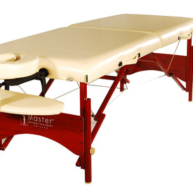 Master Massage 70cm Memory Foam Caribbean/Vista Portable Massage Table Package, Great Stable with big end plate,Cream Color