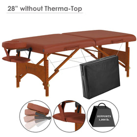 Master Massage 70cm REGULATION Size FAIRLANE Portable Massage Table Package, Therapists LOVE! (Cinnamon Color)