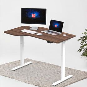 Hi5 Standing Desk with Left Handed L Shaped Desk Top (140 x 83cm) for Home Office Workstation with 4 colour options (UK Plug)
