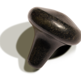 Master Massage Mushroom Shape Balsalt Hot Massage Stone Trigger Presser Point 1 Piece(F6.4 x 6.4cm)