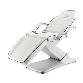 Excel 3 Motor Couch - White with Grey Piping (Express Delivery)