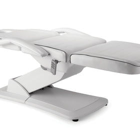 Excel 3 Motor Couch - White with Grey Piping (Express Delivery)