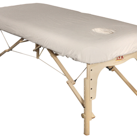 Master Massage Fitted Cotton Table Cover with Hole for Massage Tables, Cream