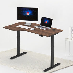 Hi5 Standing Desk with Left Handed L Shaped Desk Top (140 x 83cm) for Home Office Workstation with 4 colour options (UK Plug)